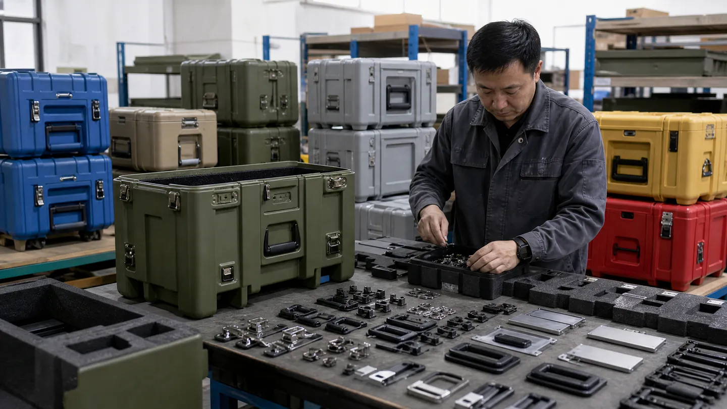 Illustrative foam, hardware and interior configuration work
