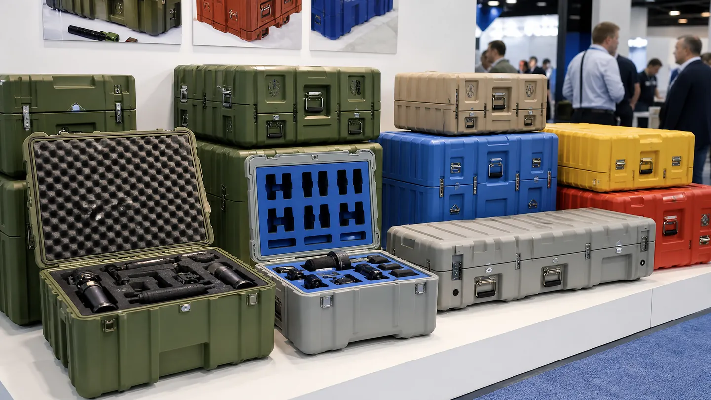 Rotomolded protective cases in multiple sizes and colours