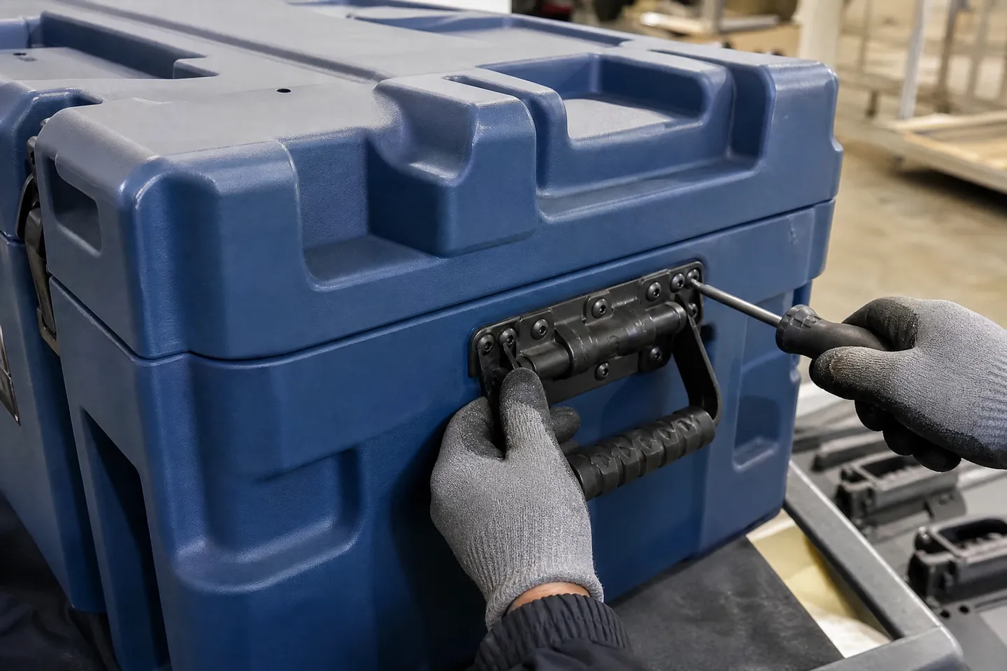 Case handle assembly detail illustration