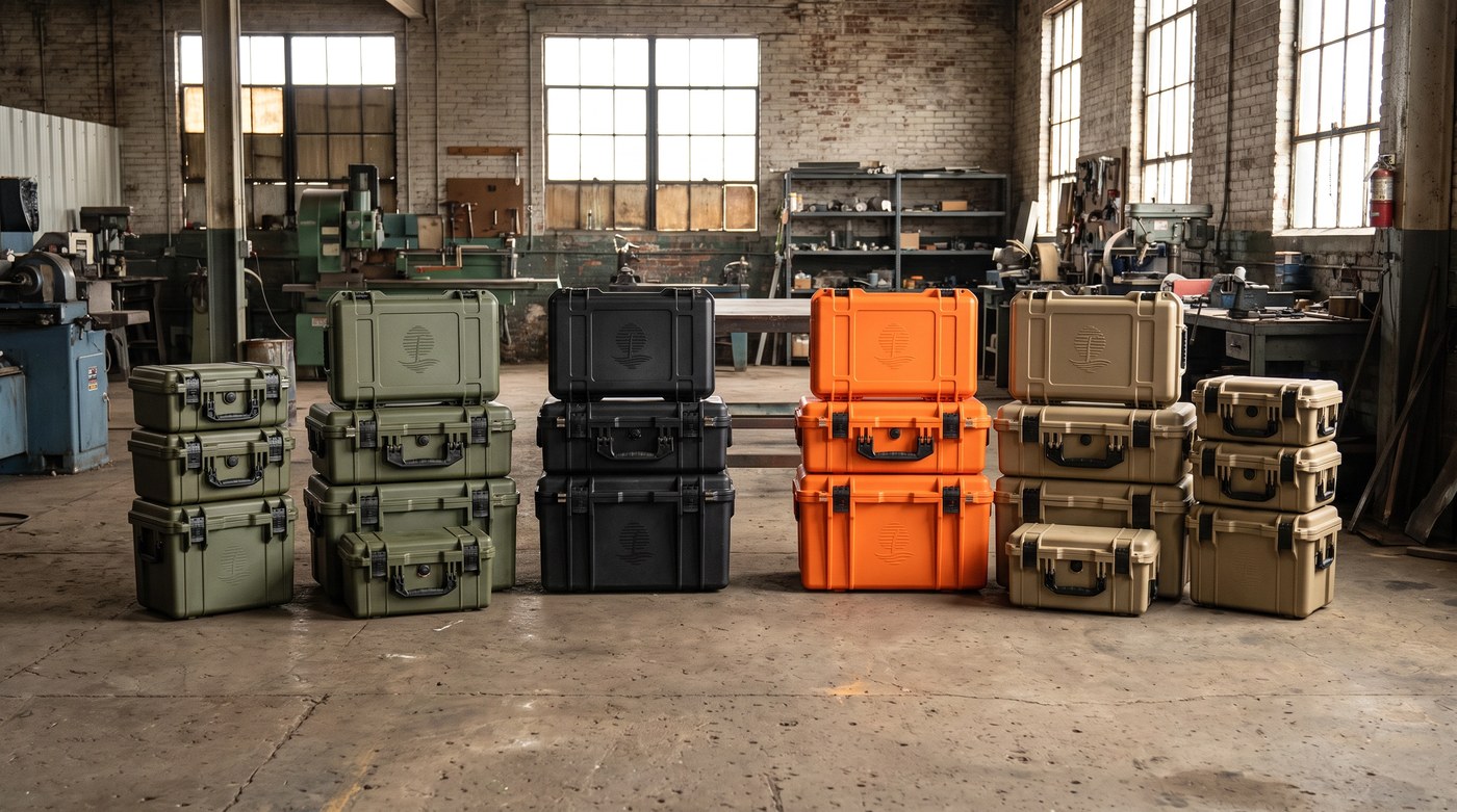 Funder rotomolded cases full product family in multiple colors